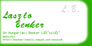 laszlo benker business card